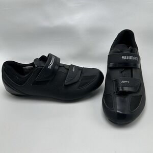 Shimano RP1 Cycling Shoes, Unisex Size 40 Hook & Loop in Black Leather